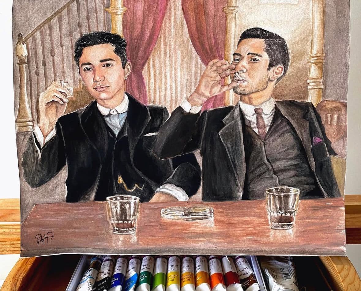 Crea realidades — obra final pintada a mano