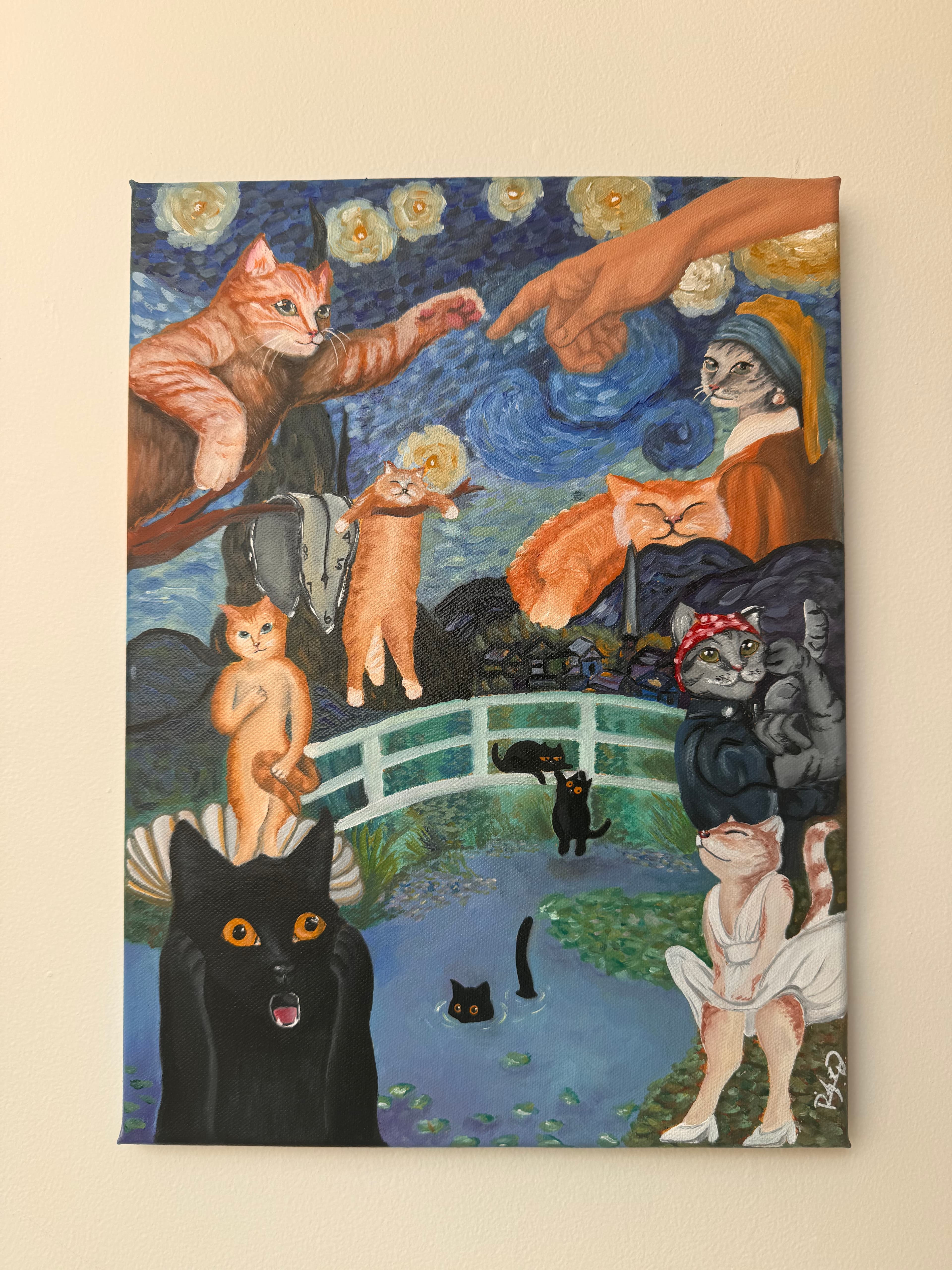 Deja volar tu imaginación — obra final pintada a mano